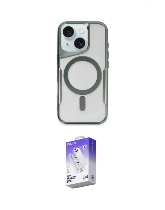 ieg™ iPhone 14 Kılıf Yadigar Klasik Özel Seri - Siyah Bilvis 5in1 3D Magic Cam Ekran Koruyucu