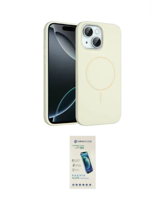 ieg™ iPhone 14 Kılıf Yankı Form Serisi - Şeffaf Pasifik Cam Ekran Koruyucu
