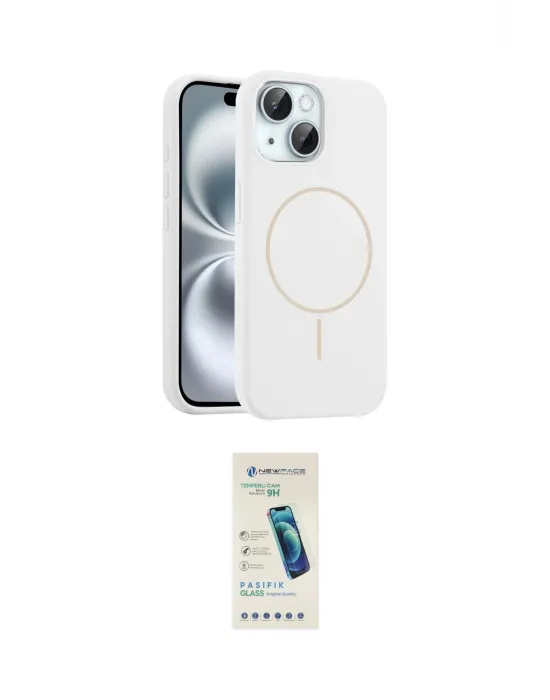 ieg™ iPhone 14 Kılıf Yankı Form Serisi - Şeffaf Pasifik Cam Ekran Koruyucu
