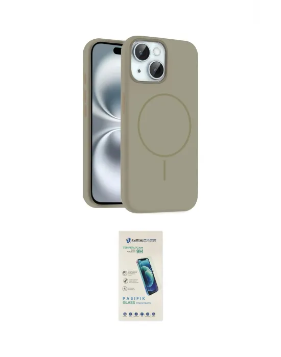 ieg™ iPhone 14 Kılıf Yankı Form Serisi - Şeffaf Pasifik Cam Ekran Koruyucu