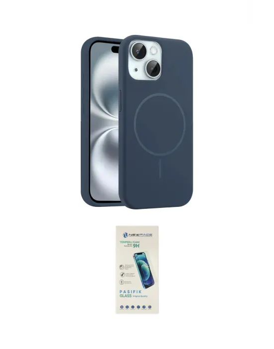 ieg™ iPhone 14 Kılıf Yankı Form Serisi - Şeffaf Pasifik Cam Ekran Koruyucu