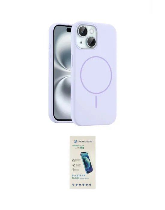 ieg™ iPhone 14 Kılıf Yankı Form Serisi - Şeffaf Pasifik Cam Ekran Koruyucu