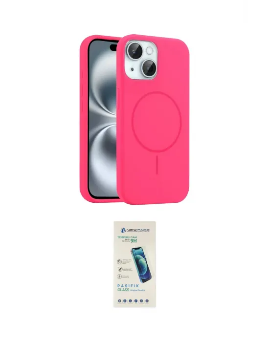 ieg™ iPhone 14 Kılıf Yankı Form Serisi - Şeffaf Pasifik Cam Ekran Koruyucu