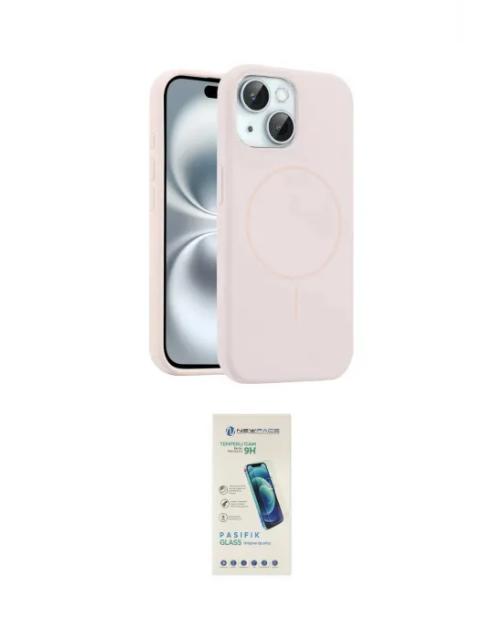 ieg™ iPhone 14 Kılıf Yankı Form Serisi - Şeffaf Pasifik Cam Ekran Koruyucu