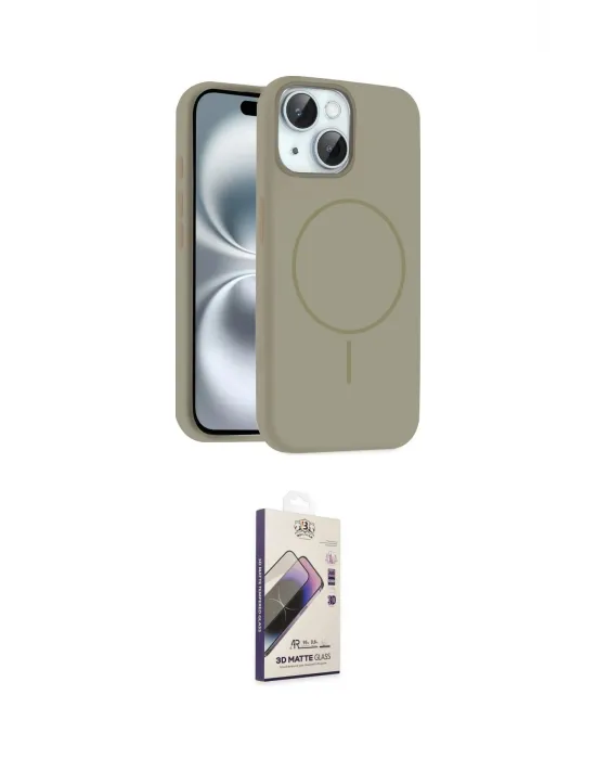 ieg™ iPhone 14 Kılıf Yankı Form Serisi - Siyah Bilvis 3D Mat Cam Ekran Koruyucu