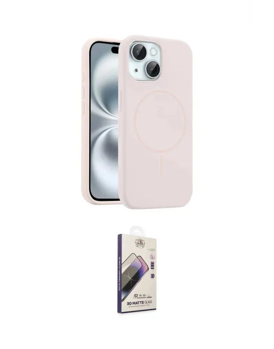 ieg™ iPhone 14 Kılıf Yankı Form Serisi - Siyah Bilvis 3D Mat Cam Ekran Koruyucu