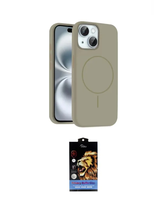 ieg™ iPhone 14 Kılıf Yankı Form Serisi - Siyah Buffer Hayalet Cam Ekran Koruyucu