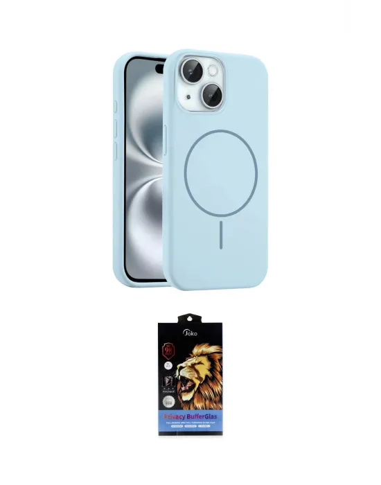 ieg™ iPhone 14 Kılıf Yankı Form Serisi - Siyah Buffer Hayalet Cam Ekran Koruyucu