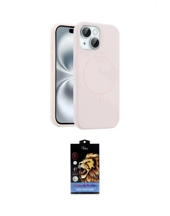 ieg™ iPhone 14 Kılıf Yankı Form Serisi - Siyah Buffer Hayalet Cam Ekran Koruyucu