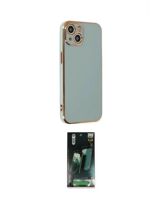 ieg™ iPhone 14 Kılıf Yankı Serisi - Şeffaf 360 Full Body Arka Koruyucu