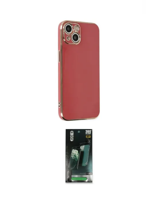 ieg™ iPhone 14 Kılıf Yankı Serisi - Şeffaf 360 Full Body Arka Koruyucu
