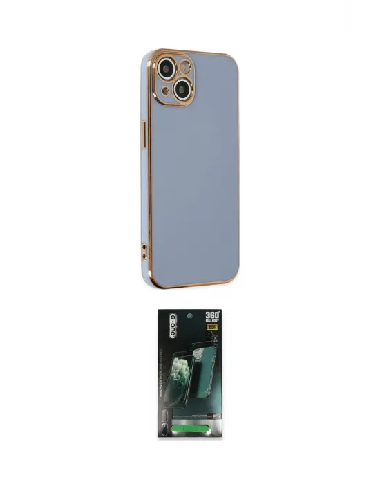 ieg™ iPhone 14 Kılıf Yankı Serisi - Şeffaf 360 Full Body Arka Koruyucu