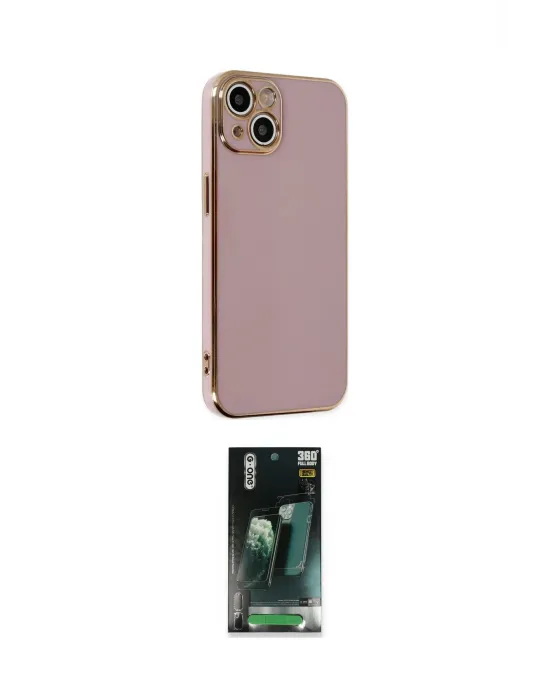 ieg™ iPhone 14 Kılıf Yankı Serisi - Şeffaf 360 Full Body Arka Koruyucu