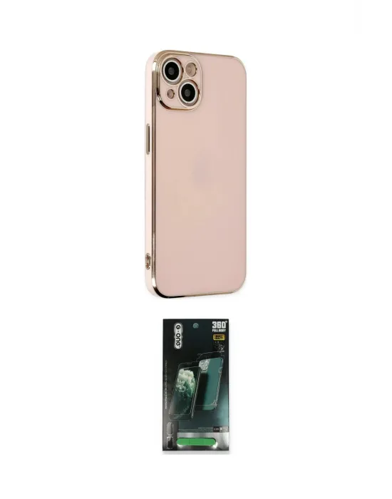 ieg™ iPhone 14 Kılıf Yankı Serisi - Şeffaf 360 Full Body Arka Koruyucu
