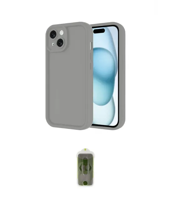 ieg™ iPhone 14 Kılıf Yankı Yansıma Özel Seri - Siyah Joko Magic 5D Hayalet Cam