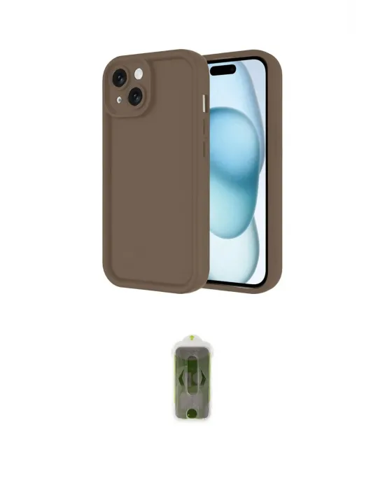 ieg™ iPhone 14 Kılıf Yankı Yansıma Özel Seri - Siyah Joko Magic 5D Hayalet Cam