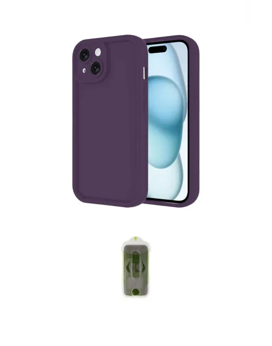 ieg™ iPhone 14 Kılıf Yankı Yansıma Özel Seri - Siyah Joko Magic 5D Hayalet Cam