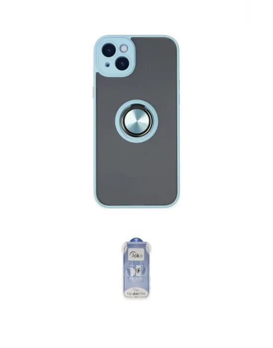 ieg™ iPhone 14 Kılıf Yörünge Çizgi - Siyah Joko Magic 5D Cam