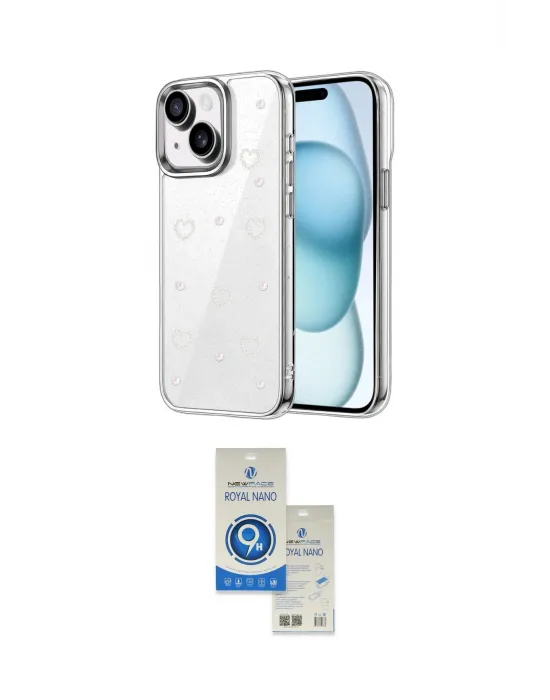 ieg™ iPhone 14 Kılıf Yörünge Form - Şeffaf Royal Nano Ekran Koruyucu