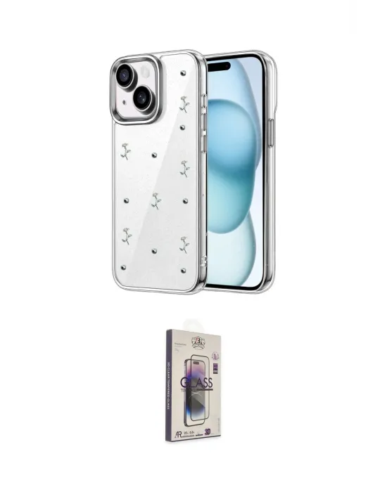 ieg™ iPhone 14 Kılıf Yörünge Form - Siyah Bilvis 3D Cam Ekran Koruyucu