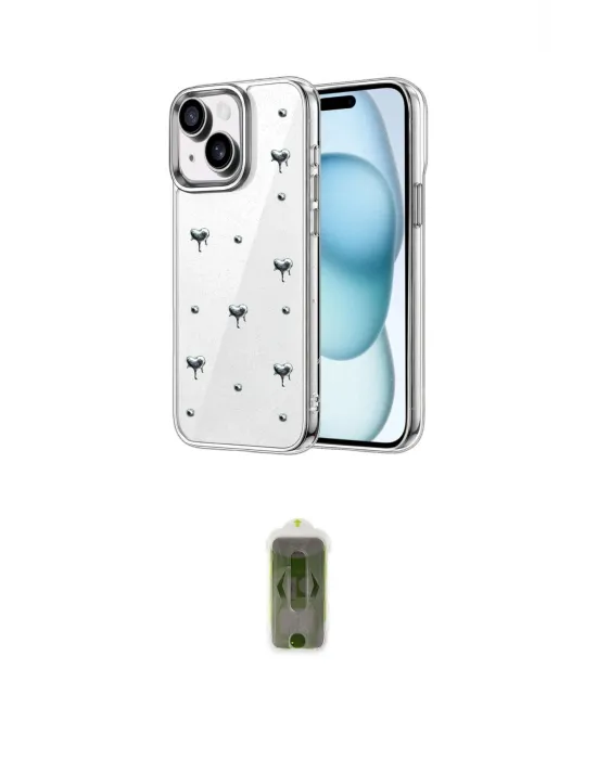ieg™ iPhone 14 Kılıf Yörünge Form - Siyah Joko Magic 5D Hayalet Cam