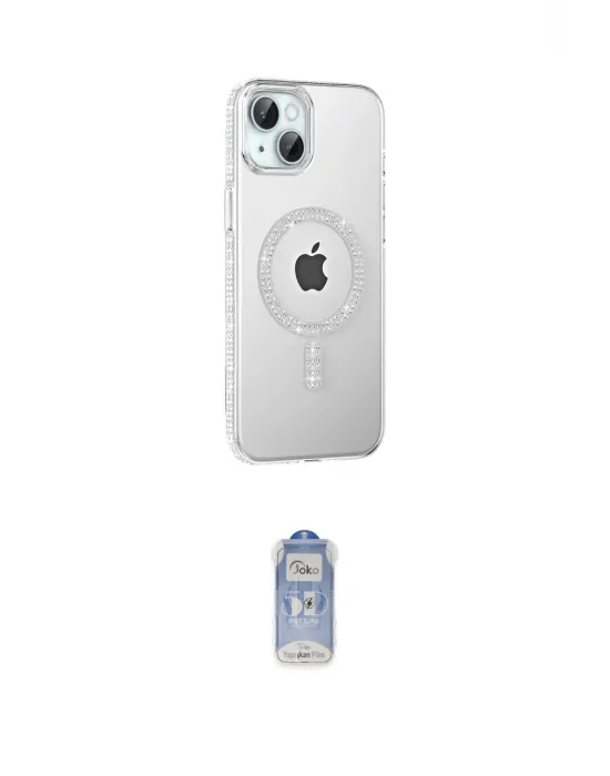 ieg™ iPhone 14 Kılıf Yörünge Koleksiyonu - Siyah Joko Magic 5D Cam