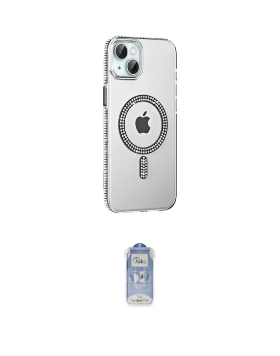 ieg™ iPhone 14 Kılıf Yörünge Koleksiyonu - Siyah Joko Magic 5D Cam
