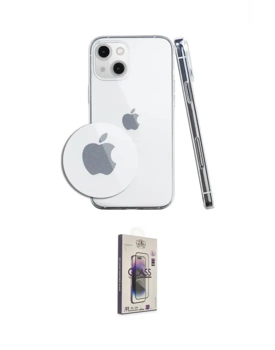 ieg™ iPhone 14 Kılıf Zirve Doku - Siyah Bilvis 3D Cam Ekran Koruyucu