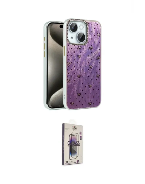 ieg™ iPhone 14 Kılıf Zirve Modern Prime - Siyah Bilvis 3D Cam Ekran Koruyucu