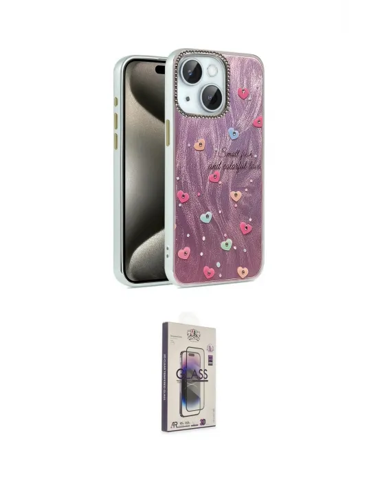 ieg™ iPhone 14 Kılıf Zirve Modern Prime - Siyah Bilvis 3D Cam Ekran Koruyucu