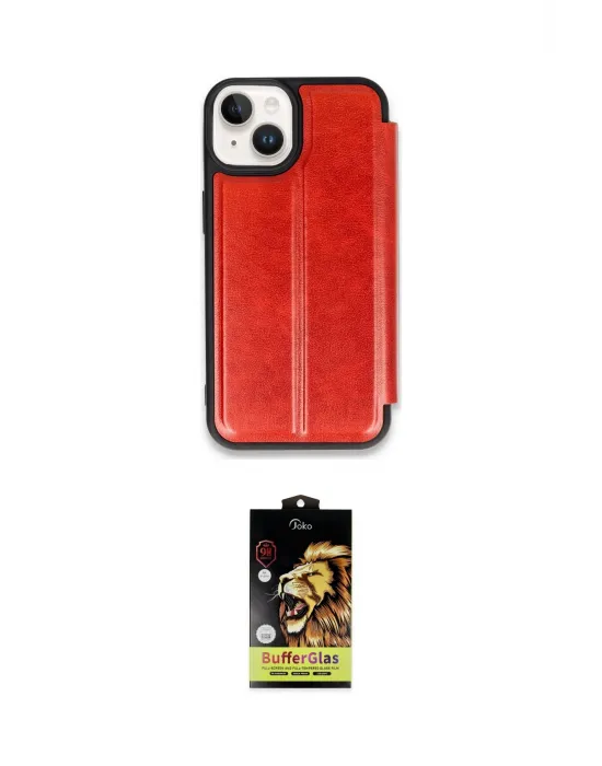 ieg™ iPhone 14 Kılıf Zirve Yansıma Serisi - Siyah Buffer Cam Ekran Koruyucu