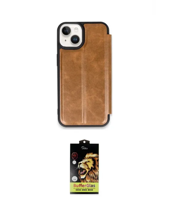 ieg™ iPhone 14 Kılıf Zirve Yansıma Serisi - Siyah Buffer Cam Ekran Koruyucu