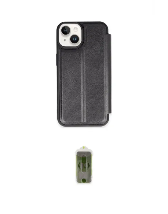 ieg™ iPhone 14 Kılıf Zirve Yansıma Serisi - Siyah Joko Magic 5D Hayalet Cam