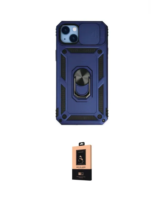 ieg™ iPhone 14 Plus Kılıf Ahenk Klasik - Şeffaf Maxco Cam Ekran Koruyucu