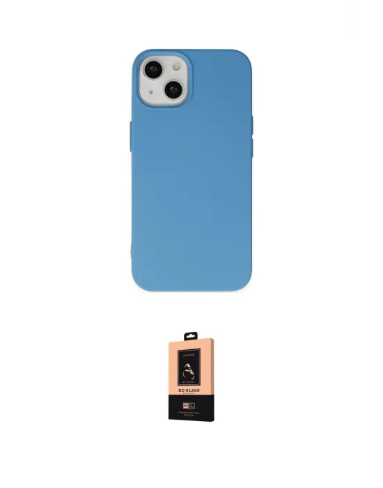 ieg™ iPhone 14 Plus Kılıf Ahenk Serisi - Şeffaf Maxco Cam Ekran Koruyucu