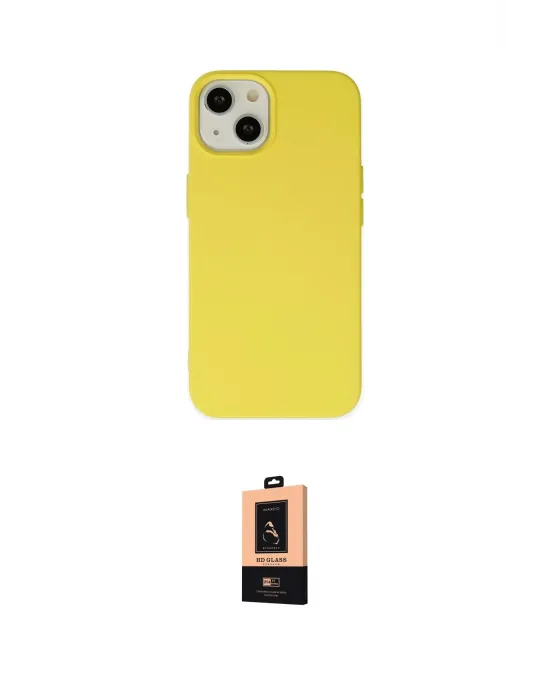 ieg™ iPhone 14 Plus Kılıf Ahenk Serisi - Şeffaf Maxco Cam Ekran Koruyucu