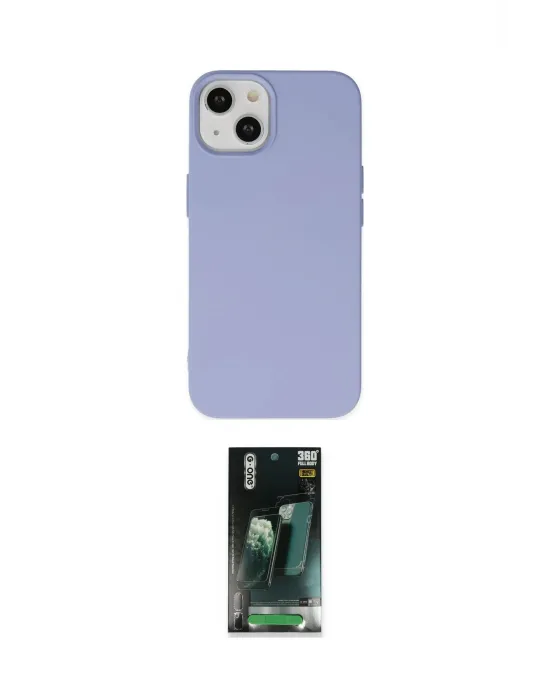 ieg™ iPhone 14 Plus Kılıf Ahenk Serisi - Siyah 360 Mat Full Body Arka Koruyucu