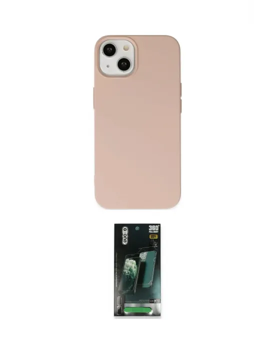 ieg™ iPhone 14 Plus Kılıf Ahenk Serisi - Siyah 360 Mat Full Body Arka Koruyucu