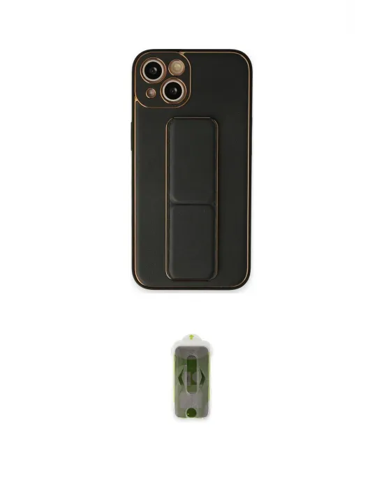 ieg™ iPhone 14 Plus Kılıf Akış Doku - Siyah Joko Magic 5D Hayalet Cam