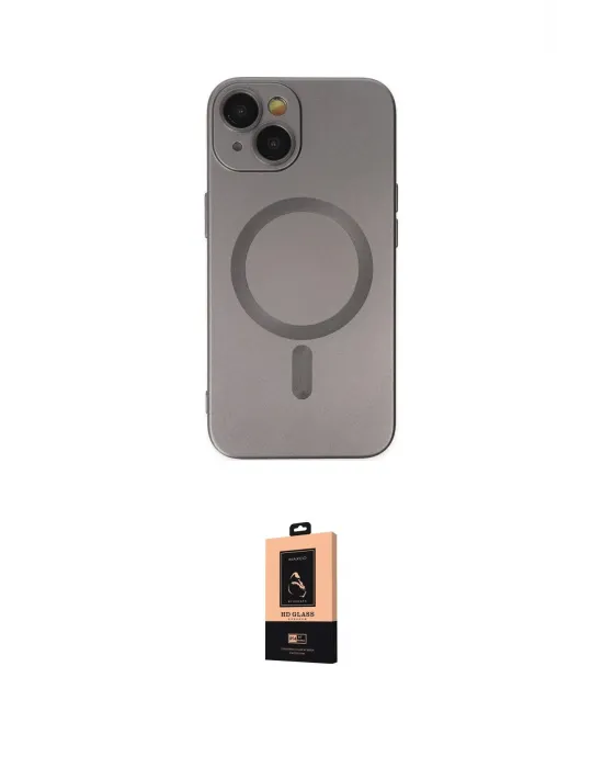 ieg™ iPhone 14 Plus Kılıf Akış Minimal Özel Seri - Şeffaf Maxco Cam Ekran Koruyucu