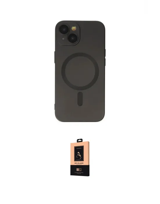 ieg™ iPhone 14 Plus Kılıf Akış Minimal Özel Seri - Şeffaf Maxco Cam Ekran Koruyucu