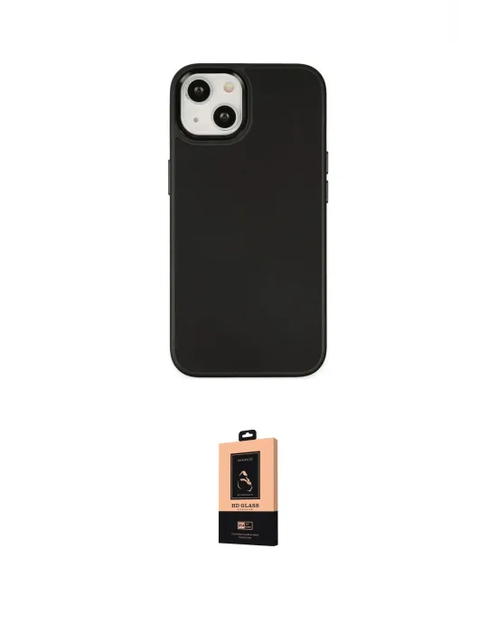ieg™ iPhone 14 Plus Kılıf Çekirdek Çizgi - Şeffaf Maxco Cam Ekran Koruyucu