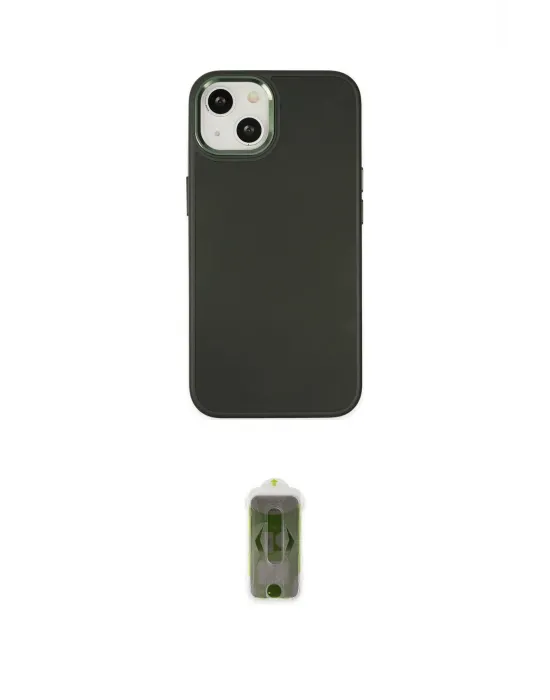ieg™ iPhone 14 Plus Kılıf Çekirdek Çizgi - Siyah Joko Magic 5D Hayalet Cam