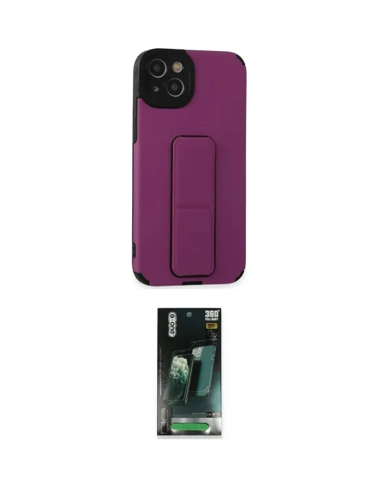 ieg™ iPhone 14 Plus Kılıf Çekirdek Yansıma - Siyah 360 Mat Full Body Arka Koruyucu