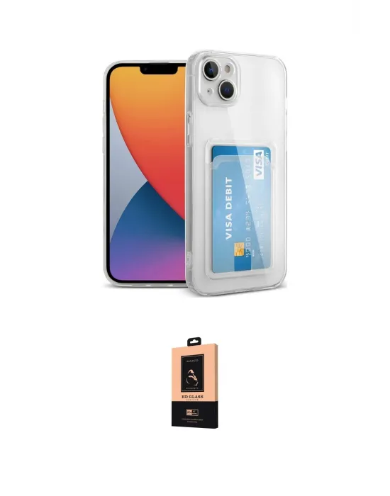 ieg™ iPhone 14 Plus Kılıf Doruk Klasik Koleksiyonu - Şeffaf Maxco Cam Ekran Koruyucu