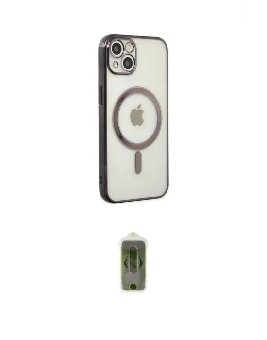 ieg™ iPhone 14 Plus Kılıf Doruk Minimal - Siyah Joko Magic 5D Hayalet Cam