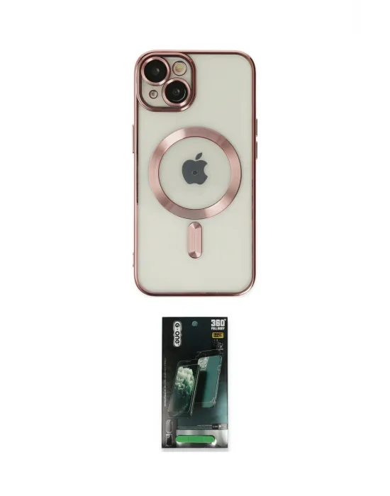 ieg™ iPhone 14 Plus Kılıf Nova Işık Özel Seri - Siyah 360 Mat Full Body Arka Koruyucu