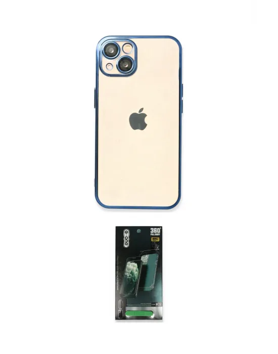 ieg™ iPhone 14 Plus Kılıf Vadi Minimal - Siyah 360 Mat Full Body Arka Koruyucu