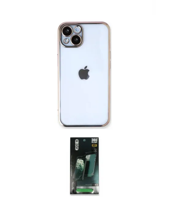 ieg™ iPhone 14 Plus Kılıf Vadi Minimal - Siyah 360 Mat Full Body Arka Koruyucu