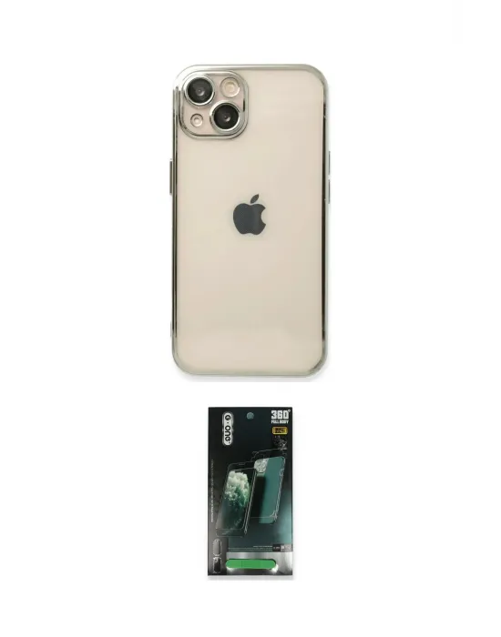 ieg™ iPhone 14 Plus Kılıf Vadi Minimal - Siyah 360 Mat Full Body Arka Koruyucu